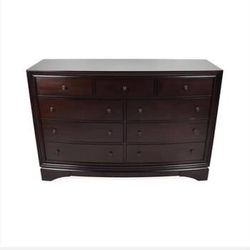 Portman Dark Cherry Wood Restoration Hardware Dressor & 2 Nightstands