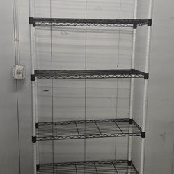 Metal Wire Rack With 5 Adjustable Shelves 