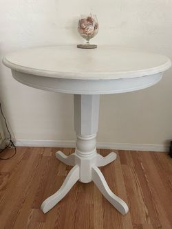 White Round Bistro Table