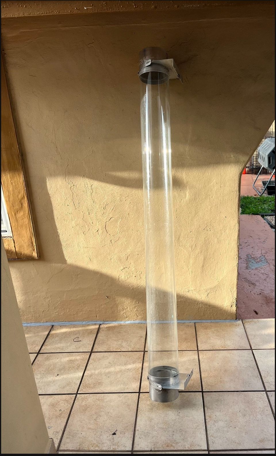 Glass Tube With Stainless Steel Ends…68” Long By 6” Wide…In Great Condition…$175