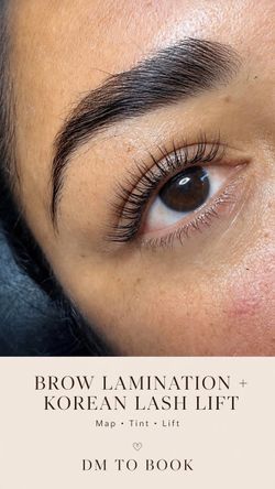 Korean lash lift brow lamination