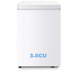 3.0 Cu.Ft Chest Freezer, Compact Mini Deep Freezer with 7 Temp Settings & Removable Basket, Top Door Free-Standing Freezer for Home, Dorm, Garage, Off