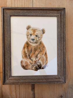 Teddy bear picture frame children's room child's room decor