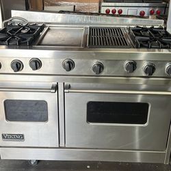 Viking 48”Wide All Gas Range Stove In Stainless Steel 