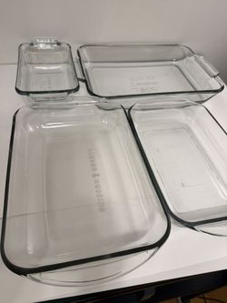 Glass Bakeware Set, 4 piece (1.5, 2, 3, 4.8 qt)