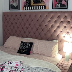 Pink Storage Bed frame (King)