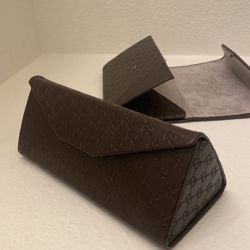 Gucci Authentic 2 Leather Cases Brown