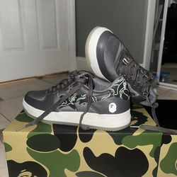 BAPE SHOES CHARCOAL