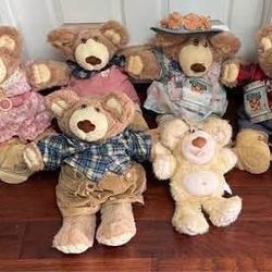Vintage CPK Xavier Roberts FURSKINS Bear Plush Toy Lot $50 For All 
