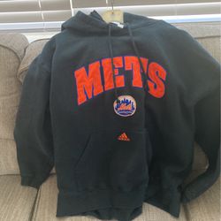 Vintage XL  NY Mets Adidas Hooded Sweatshirt 