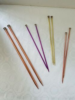 4 pairs Single Point Knitting Needles