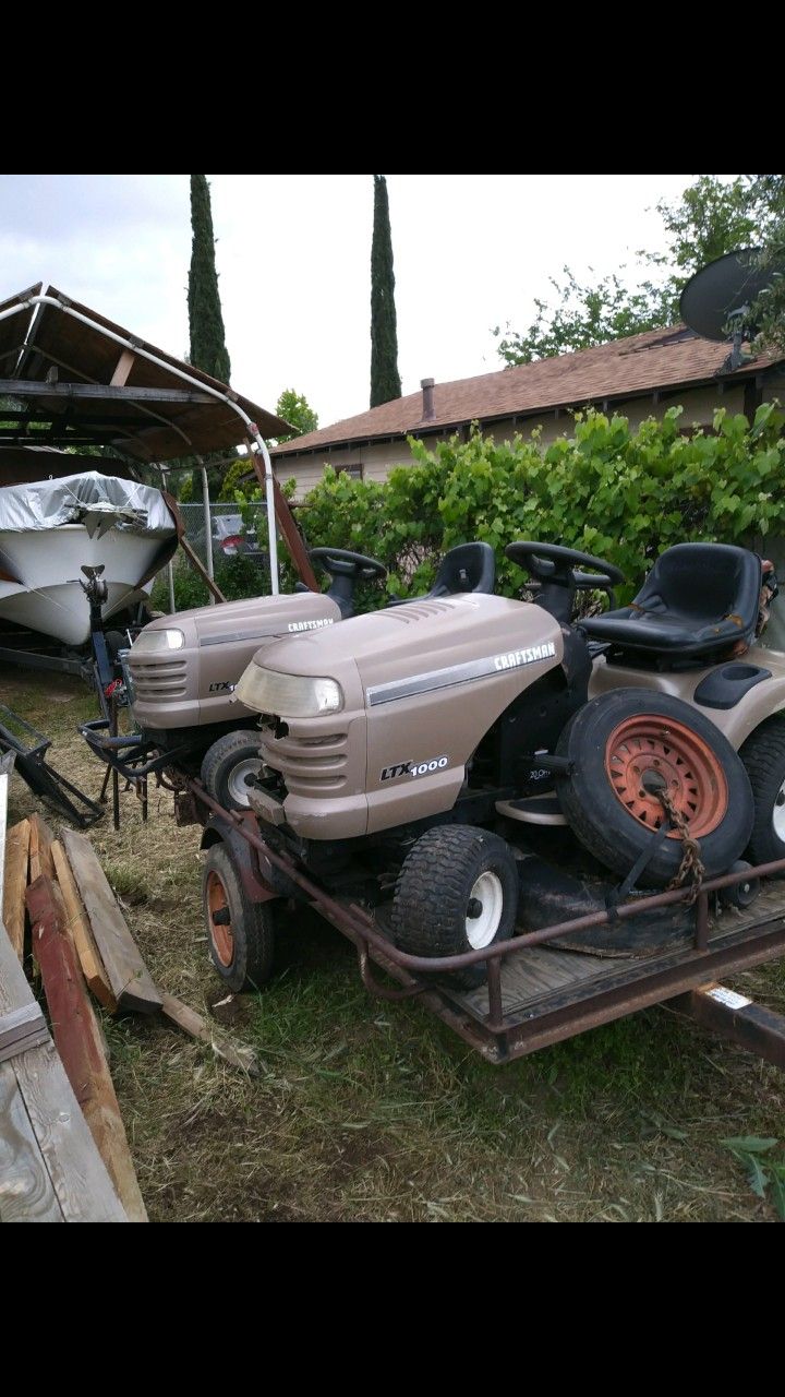 2 Craftsman riding lawn mower