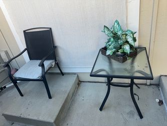 2 chairs and table outdoor set