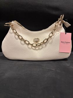 Juicy Couture Cream Monogram Shoulder Bag