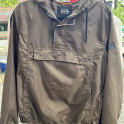 Native Youth /  Women’s Medium Brown Windbreaker With Unique Pocket and Side Zippers 