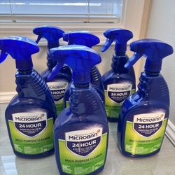 6 New Microban Multipurpose Spray Cleaners Bundle