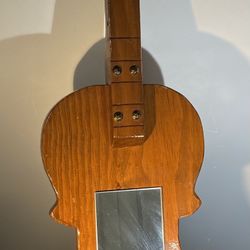 Wooden Violin Shelf Handmade Vintage Musical Decor 