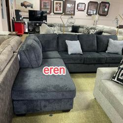 Altari Slate LAF/RAF Sectional🦋 Ottoman/Full Sleeper/Living Room Available🦋