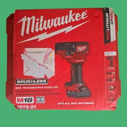 Milwaukee M18 Threaded Rod Cutter Kit With Battery And Charger 