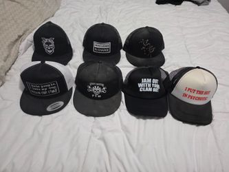 Lot of 7 Trucker / Snapback Hats – Mixed Designs