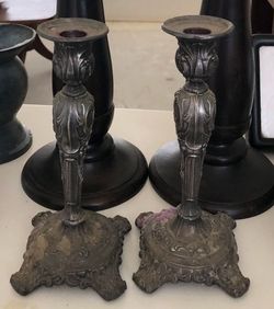 Vintage Wm. Rogers & Son silver plated candle holders.