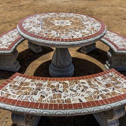 Concrete Patio Table Set 