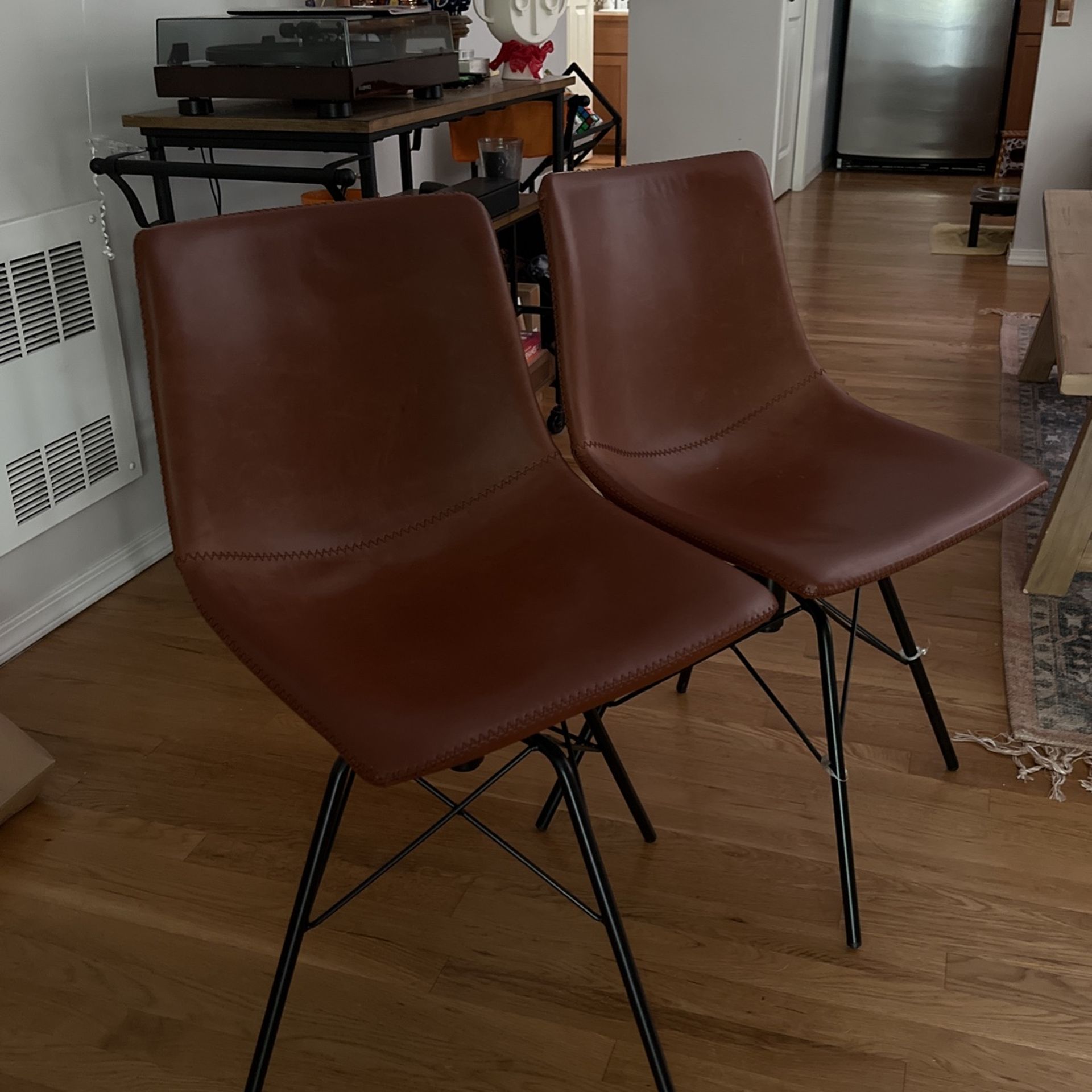 Brown Leather Kitchen Chairs