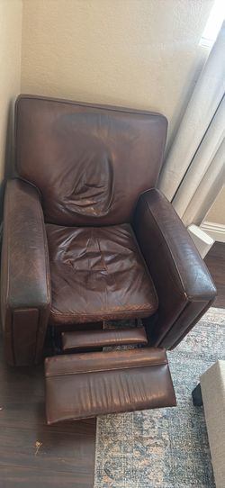 Brown Leather Recliner Chair