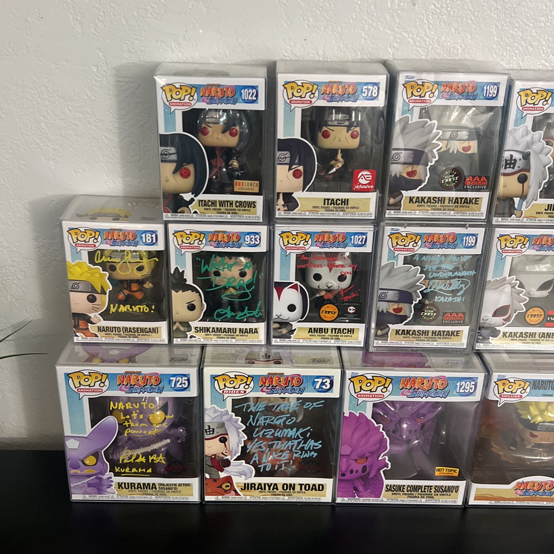Naruto Funko Pop Collection signed Pops 