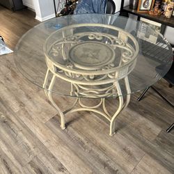 Round Glass Top Table