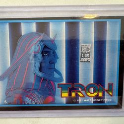 Pure Silver  1981 Disney Tron The Movie Single Trading Card #5 Puzzle Back The Ride Opening