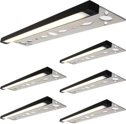 LUMENGY 13-inch 4w Super Slim LED Hardscape Light, 5000K Daylight, 3 Mounting Plates for Paver Steps, Walls, Decks and Ceiling, Aluminum Black, Easy I