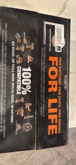 RIDGID R96255 18V Battery Cordless 5-Tool Combo Kit Orange/Black hablo español