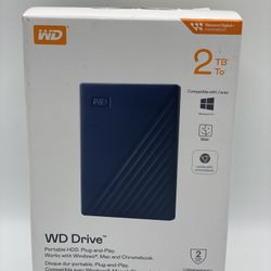 Western Digital 2TB Plug-and-Play External Hard Drive Windows Mac Chromebook