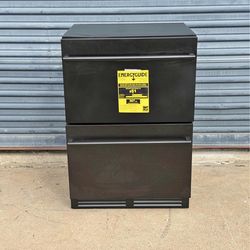 23.42 in. 250 Plus Cans Dual Zone Beverage Refrigerator 2-Drawer Built-in Beverage Cooler in Black Stainless Steel