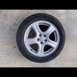 1 Only - 205/55r16 5x100 5x3.94 Stock Subaru Wrx Toyota Celica Matrix  Impreza Prius Wheel Rim Good 80% Treads Tire