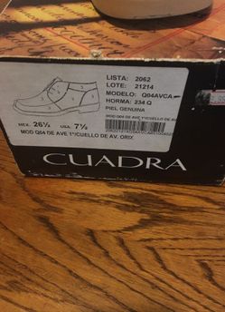 Zapato. Cuadra
