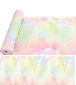 Breling Pastel Tie Dye Non Woven Fabric Bulletin Board Rolls, 24inch × 60ft, 24"x 3.9"