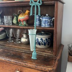 Vintage Cast Iron Wall Vase 