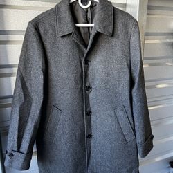 J. Crew Gray Pea Coat with Tailored Style