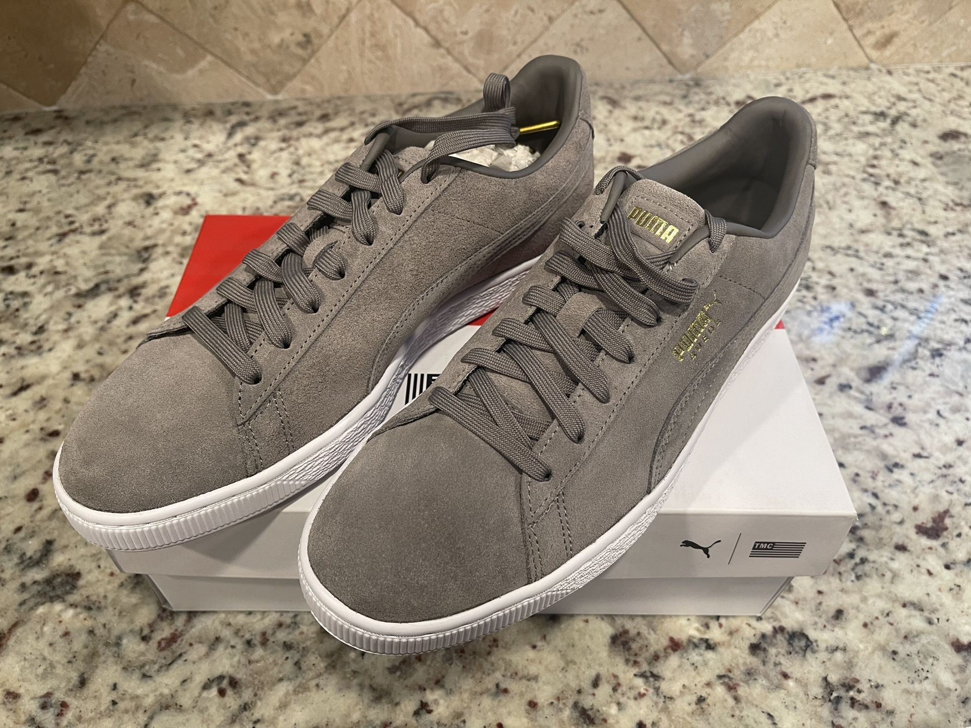 TMC Grey Puma Suede Classics 10.5