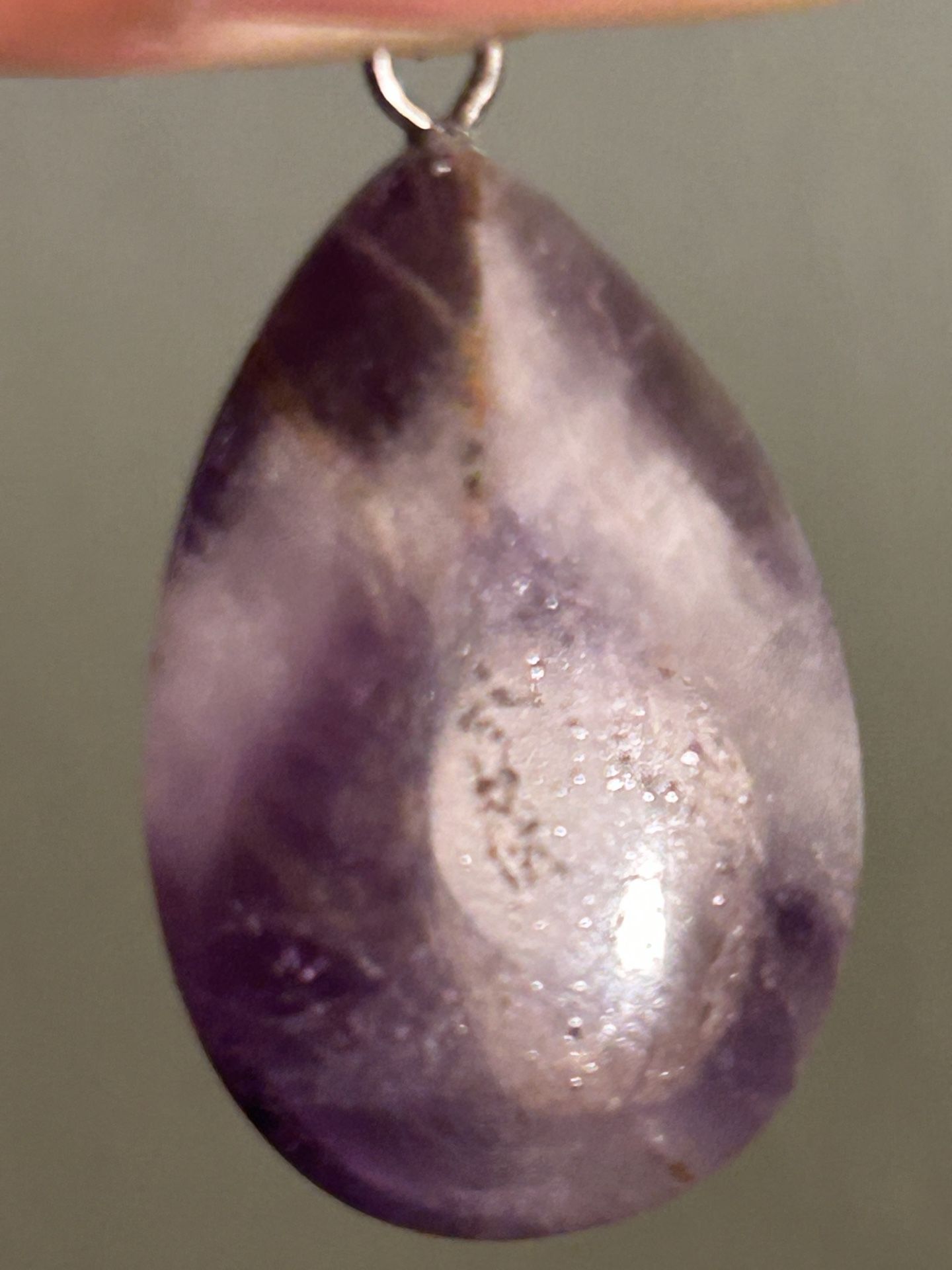 Chevron Amethyst Gemstone Pendant