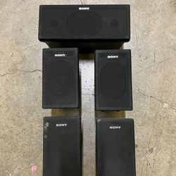 Set of 5 Sony SS-MSP75 Home Theatre Surround Sound Speakers 