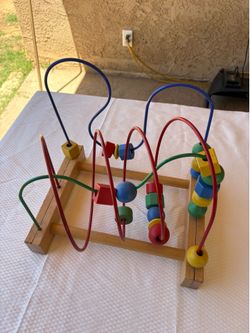 Ikea Wooden Bead Maze Toy Roller Coaster Baby Toddler Developmental Learning