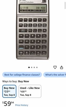 Hp 17Biiplus 17Bii+ Financial Calculator, 22-Digit Lcd