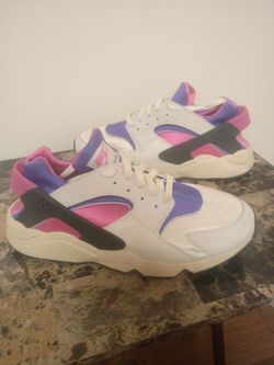 Nike Air Huarache Run PRM Playful Pink/Blue/Sail White FB9697-001 Sz M :12