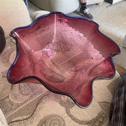 Hand Blown Art Glass Original Bowl