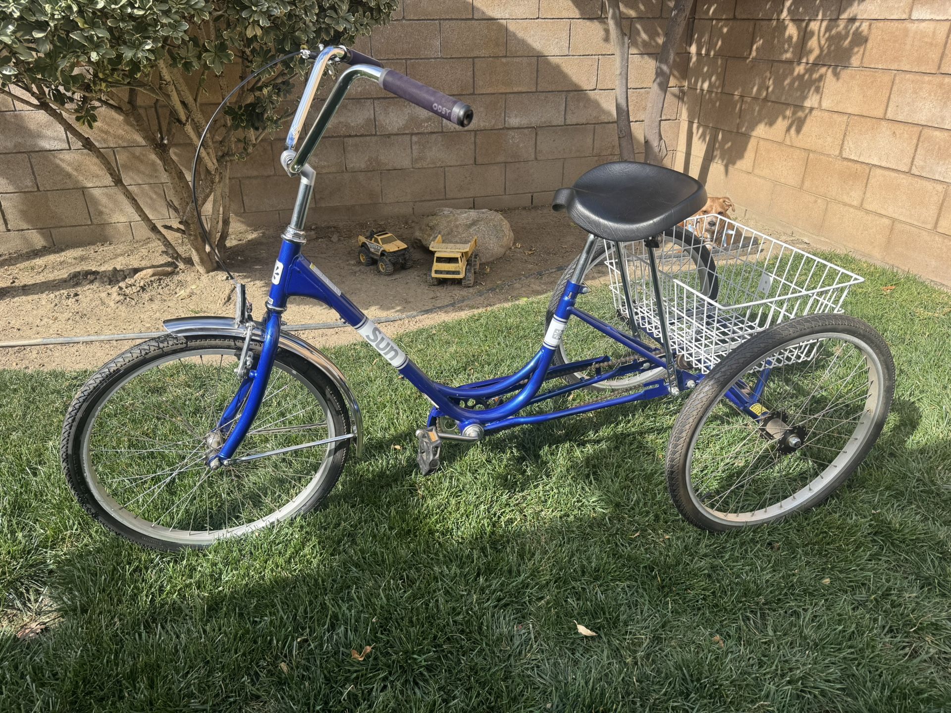 Sun Trike Blue Metallic W/ White Basket - Main Image