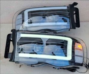 02-05 Dodge Ram LED DRL Projector Headlights Luces Calaveras Micas Faros Focos Faroles Headlamps