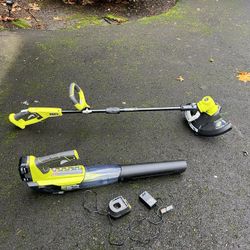 Leaf Blower + Weed Wacker + Rake!